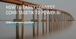 Demo cpmVision - CCH Tagetik and Power BI