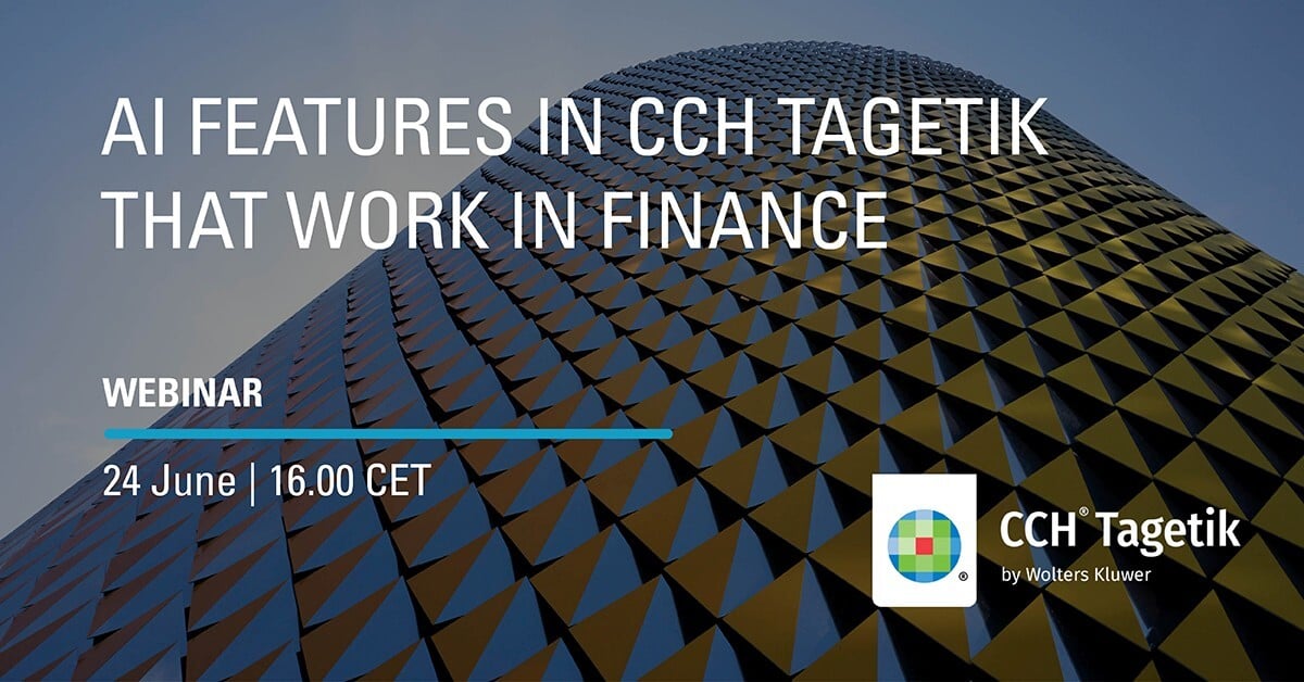 Webinar AI Features in CCH Tagetik that work in finance